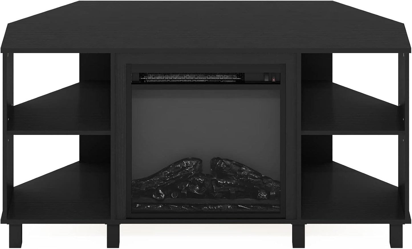 Fireplace TV Stand with Storage – Modern Entertainment Center for TVs up to 55