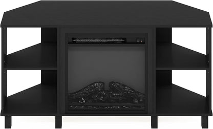 Fireplace TV Stand with Storage – Modern Entertainment Center for TVs up to 55