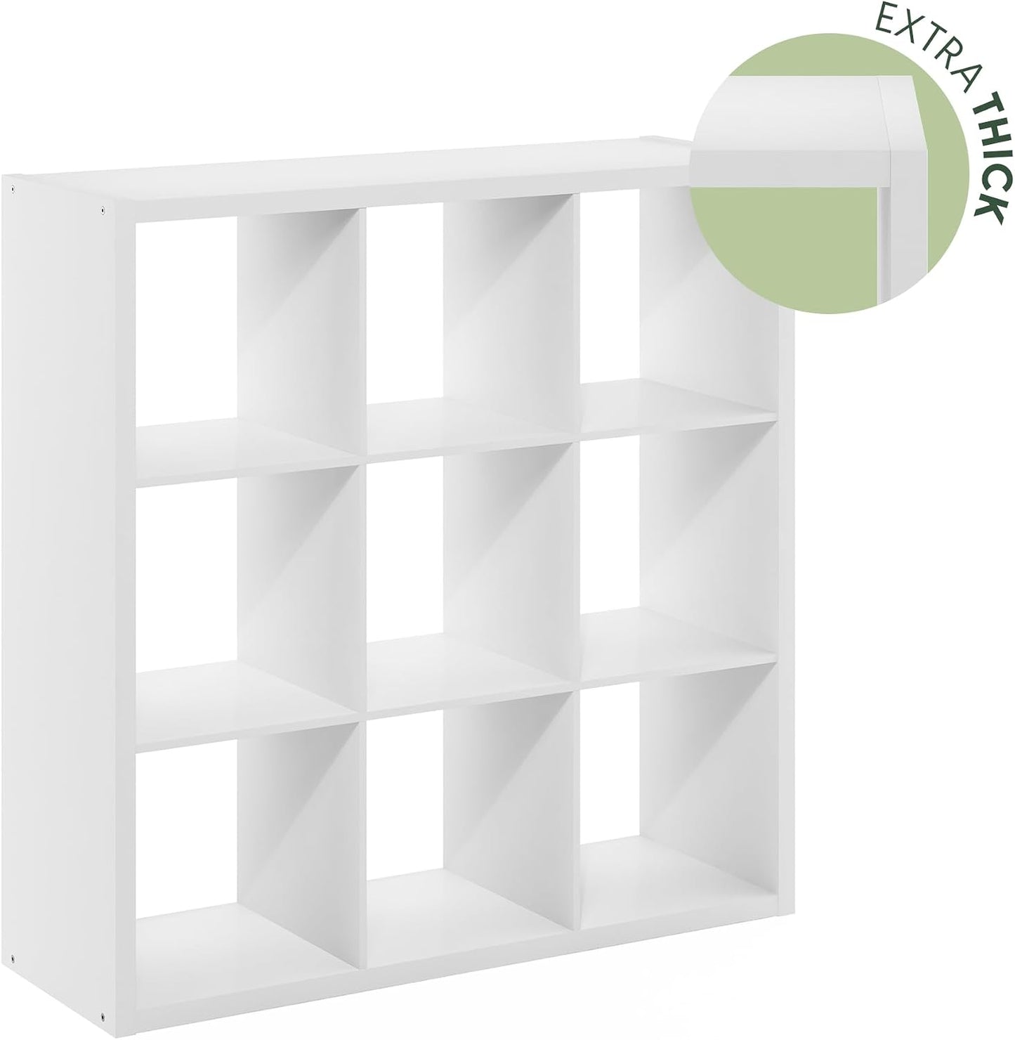 9-Cube Open Bookcase – Reversible Storage & Display Shelf for Living Room, Bedroom & Office