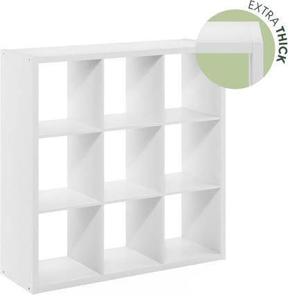 9-Cube Open Bookcase – Reversible Storage & Display Shelf for Living Room, Bedroom & Office