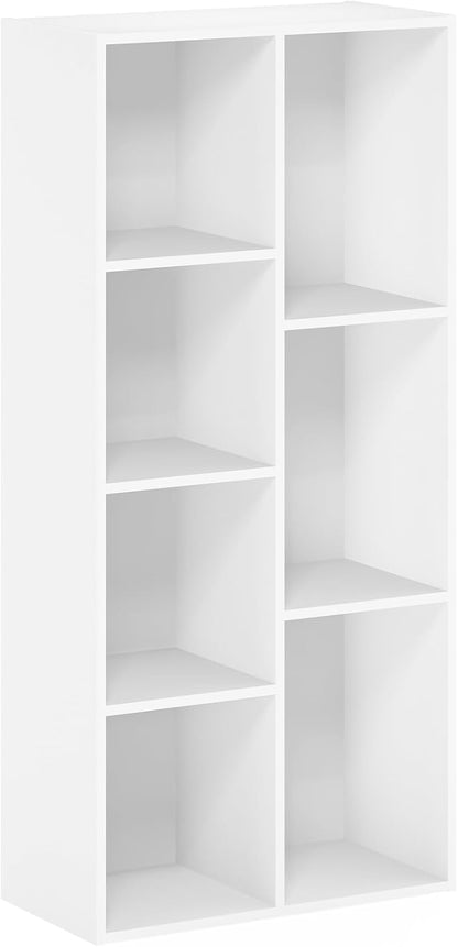 7-Cube Open Bookcase – Modern Storage & Display Shelf Organizer for Living Room, Bedroom & Office