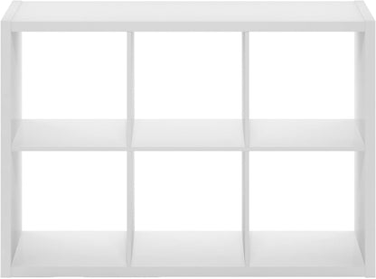 6-Cube Open Bookcase – Reversible Storage & Display Shelf for Living Room, Bedroom & Home Office