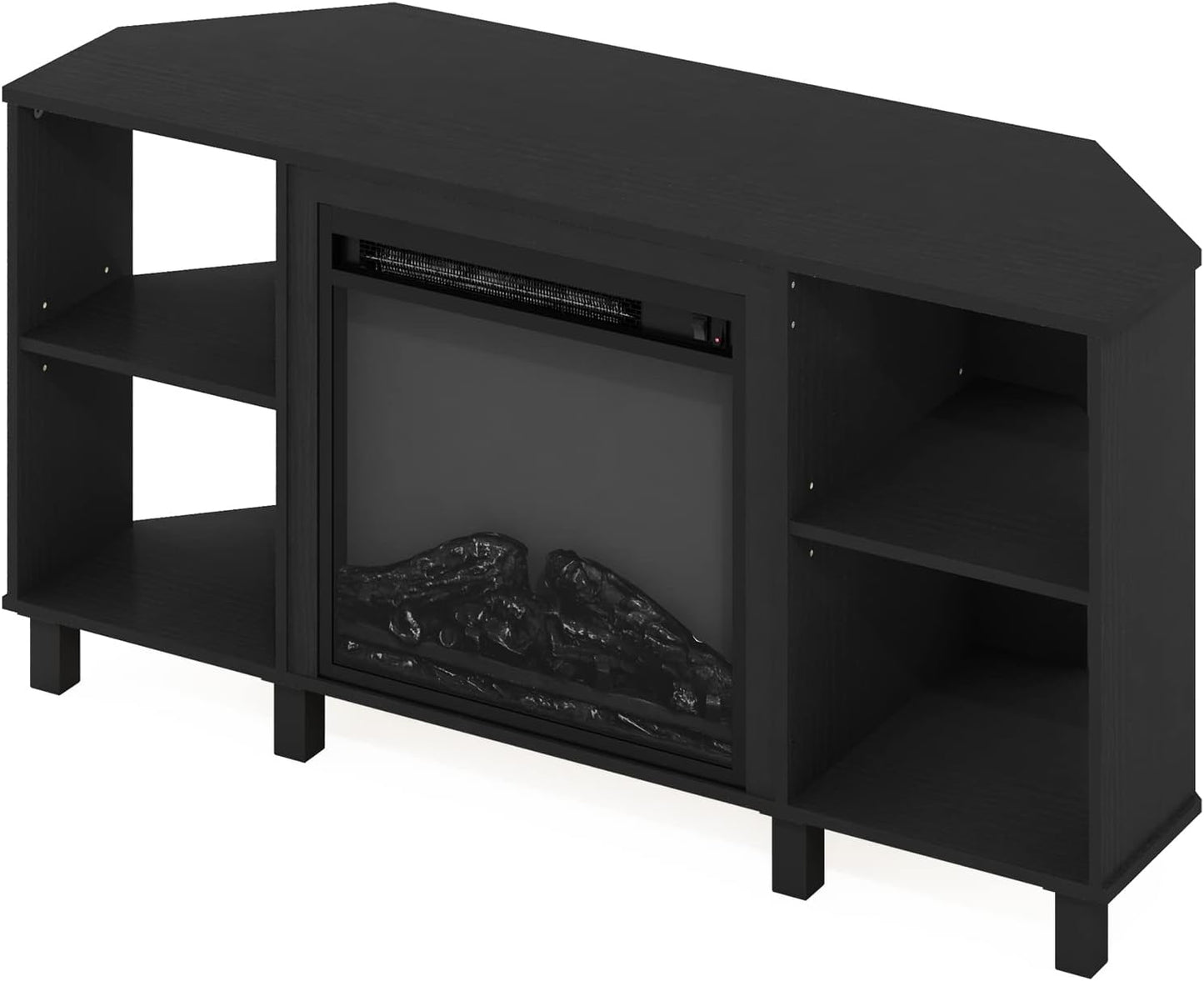Fireplace TV Stand with Storage – Modern Entertainment Center for TVs up to 55