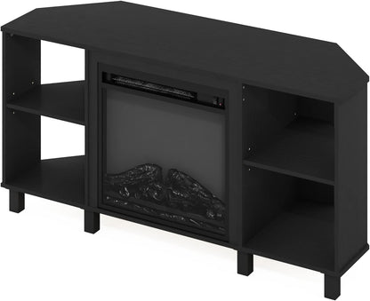 Fireplace TV Stand with Storage – Modern Entertainment Center for TVs up to 55