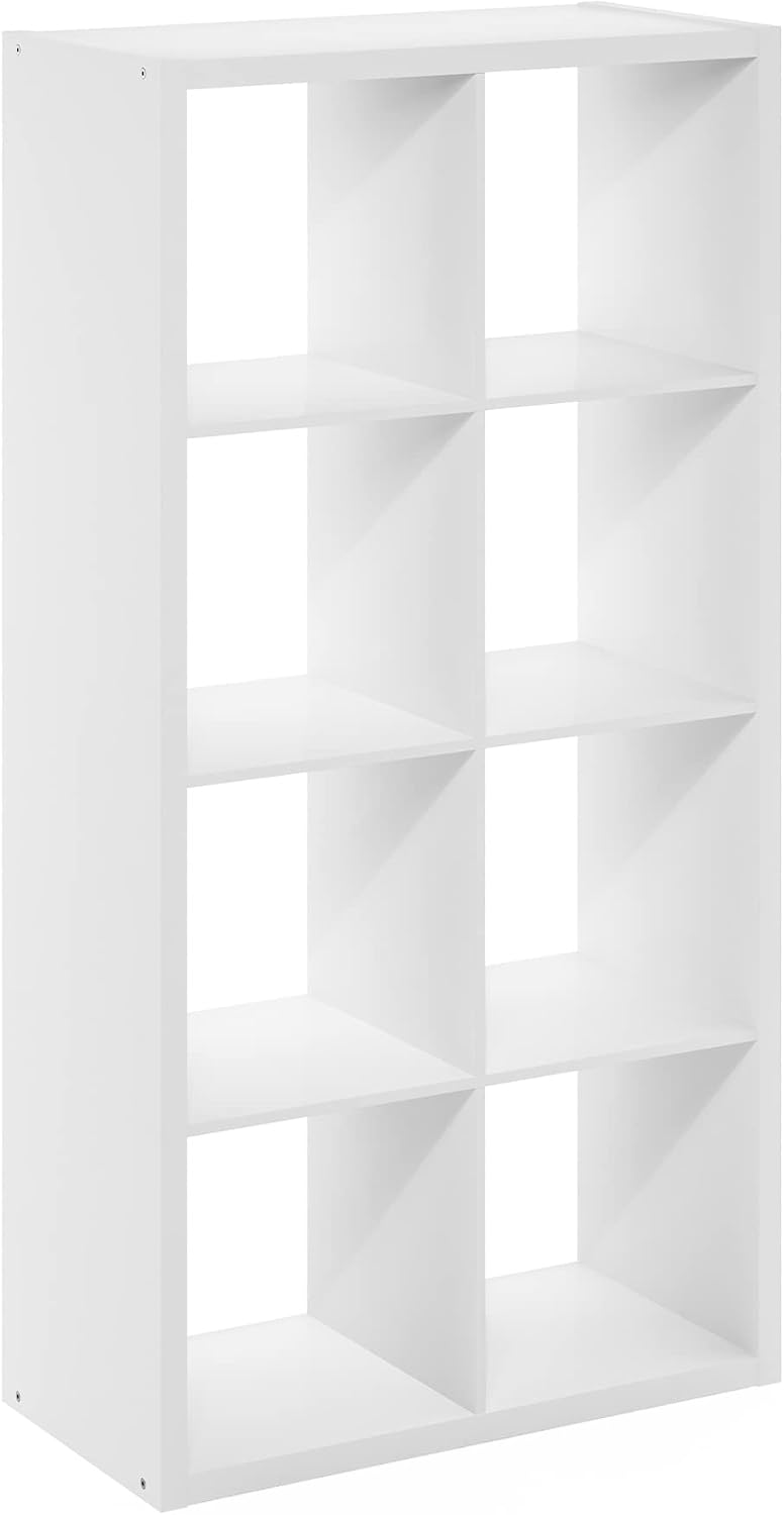8-Cube Open Bookcase – Reversible Storage & Display Shelf for Living Room, Bedroom & Office