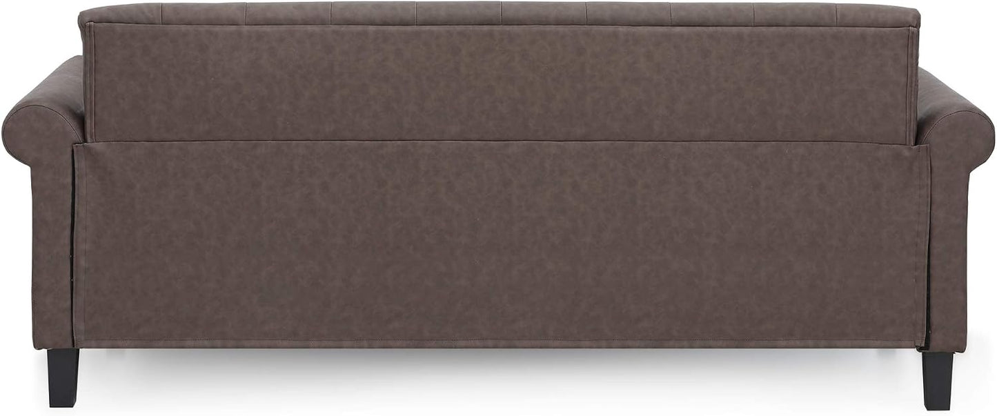 Vintage Tufted 3-Seater Sofa – Elegant Upholstered Couch with Classic Button Details