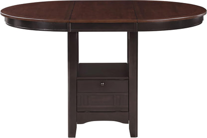5-Piece Dining Set – Espresso Wood Table with 4 Upholstered Chairs for Kitchen & Dining Room