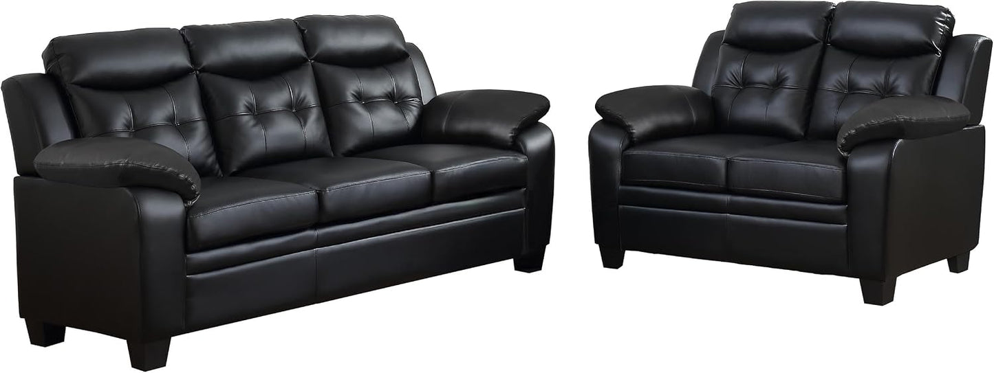 2-Piece Casual Living Room Set – Cozy Upholstered Sofa & Loveseat for a Stylish Home