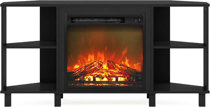 Fireplace TV Stand with Storage – Modern Entertainment Center for TVs up to 55