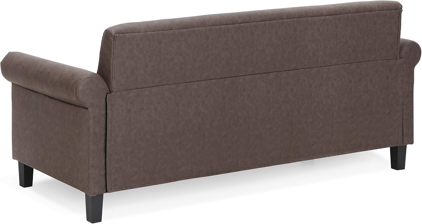 Vintage Tufted 3-Seater Sofa – Elegant Upholstered Couch with Classic Button Details