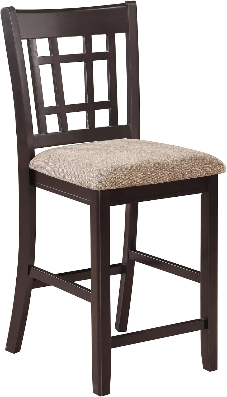 5-Piece Dining Set – Espresso Wood Table with 4 Upholstered Chairs for Kitchen & Dining Room