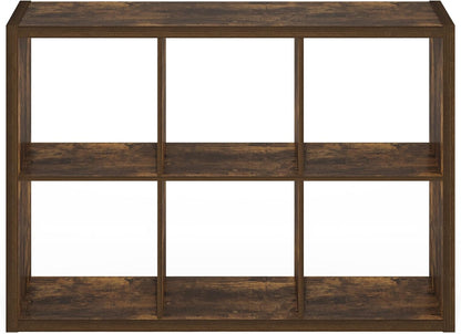 6-Cube Open Bookcase – Versatile Storage & Display Shelf for Living Room, Bedroom & Office