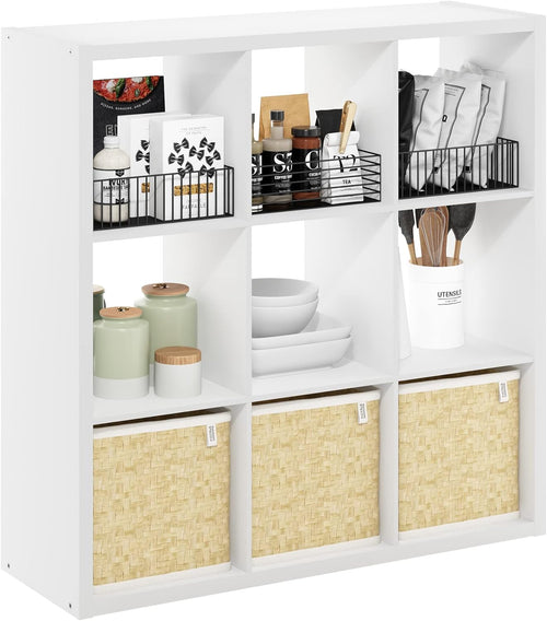 9-Cube Open Bookcase – Reversible Storage & Display Shelf for Living Room, Bedroom & Office