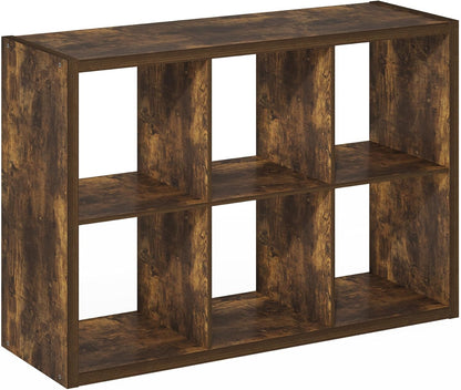 6-Cube Open Bookcase – Versatile Storage & Display Shelf for Living Room, Bedroom & Office