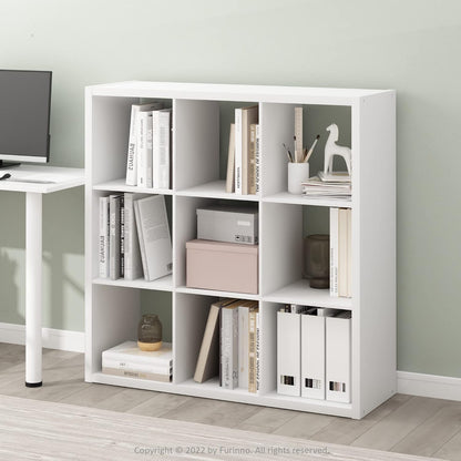 9-Cube Open Bookcase – Reversible Storage & Display Shelf for Living Room, Bedroom & Office