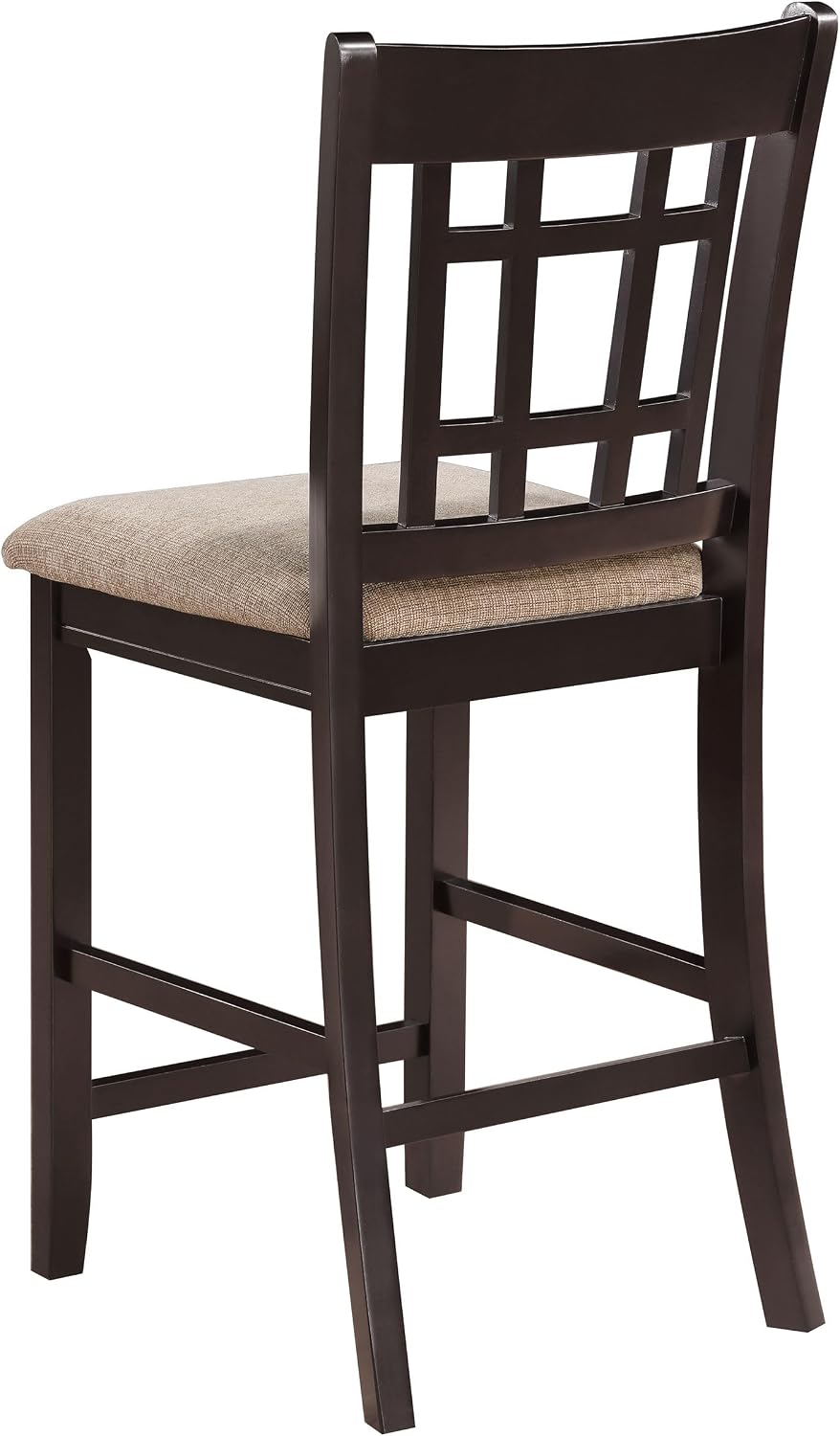 5-Piece Dining Set – Espresso Wood Table with 4 Upholstered Chairs for Kitchen & Dining Room