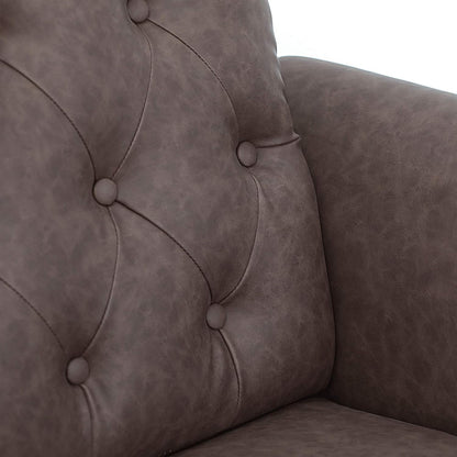 Vintage Tufted 3-Seater Sofa – Elegant Upholstered Couch with Classic Button Details
